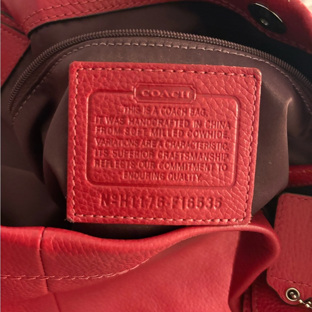 Coach Vibrant Red Hobo Bag - Picture 10 of 10